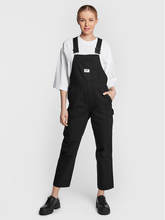 Vans Vans Kelnės su petnešomis Ground Work VN0A5JHI Juoda Regular Fit