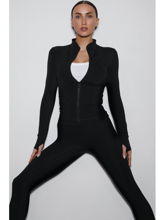 Estro Estro Σετ φούτερ και κολάν ER00119509 Μαύρο Slim Fit