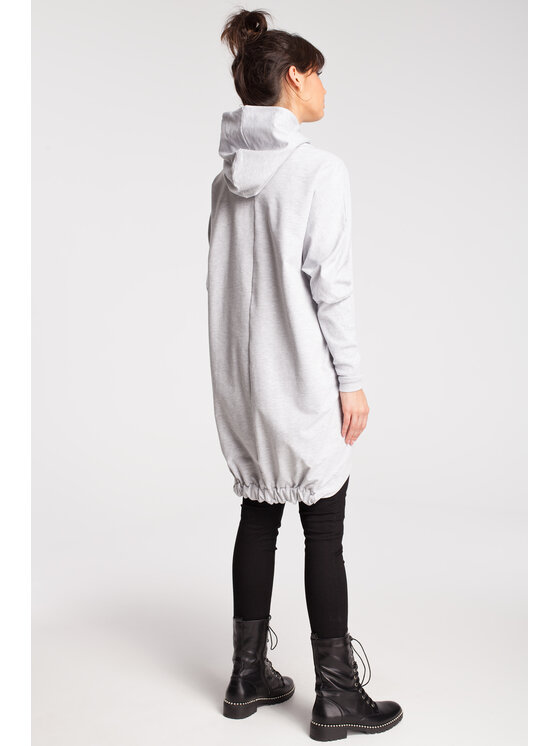 BeWear BeWear Tunika B021 Srebrny Baggy Fit