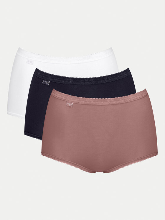 Sloggi Set 3 perechi de chiloți de damă clasici Basic 10105593 Colorat