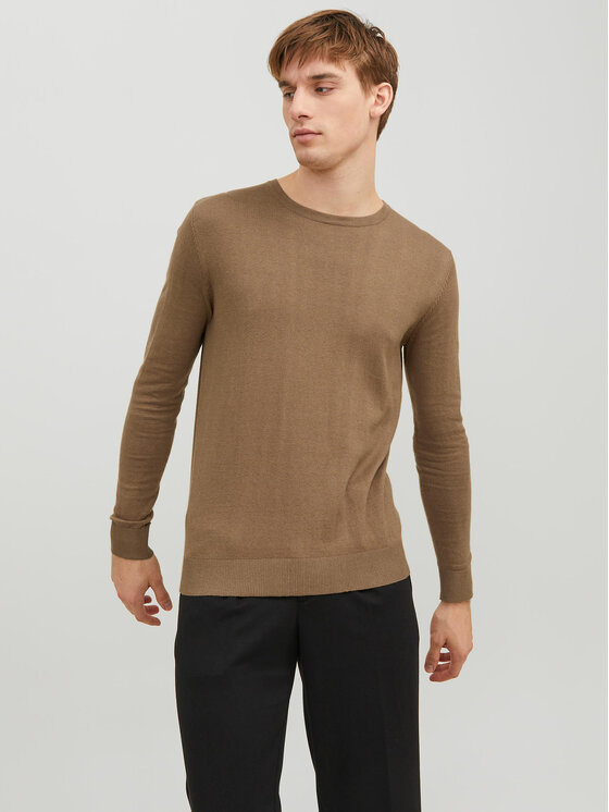 Jack&Jones Džemper 12208364 Smeđa Regular Fit