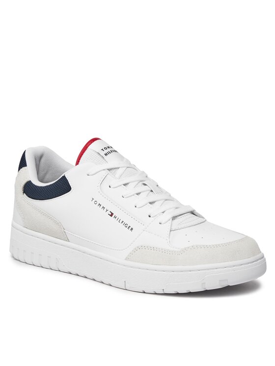 Tommy Hilfiger Tommy Hilfiger Sportcipők Th Basket Core Lth Mix Ess FM0FM05058 Fehér