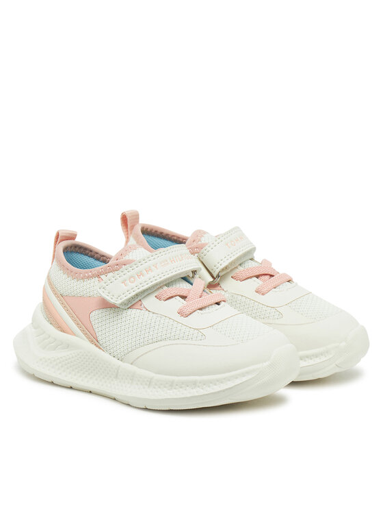 Tommy Hilfiger Tommy Hilfiger Sneakersy Low Cut Lace-Up/Velcro Sneaker T1A9-33755-1697 M Biały
