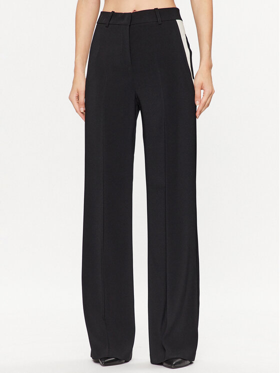 Pinko Pantaloni din material 101801 A15R Negru Straight Fit