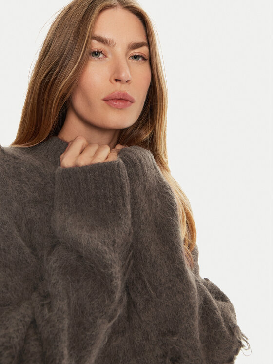 Munthe Munthe Sweter Taccu 243160724373 Brązowy Loose Fit
