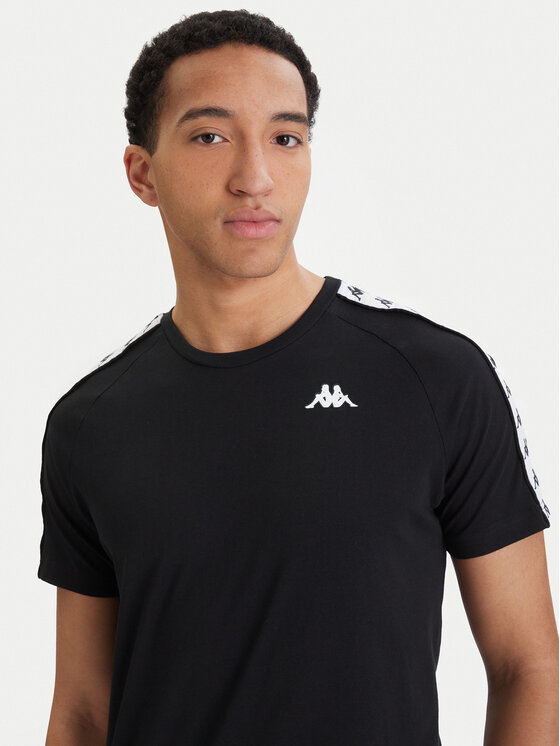 Kappa Kappa Tričko Banda Coen 303UV10 Čierna Slim Fit