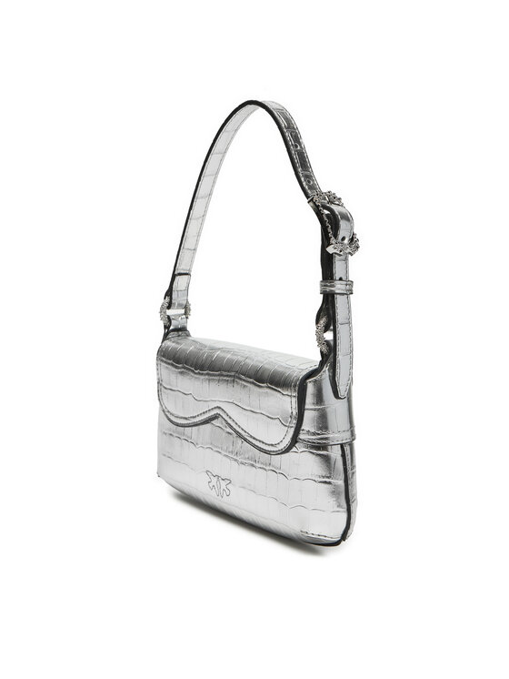 PINKO PINKO Borsetta 520 Shoulder Baby Fl AI 24-25 PLTT 103764 A1W5 Argento