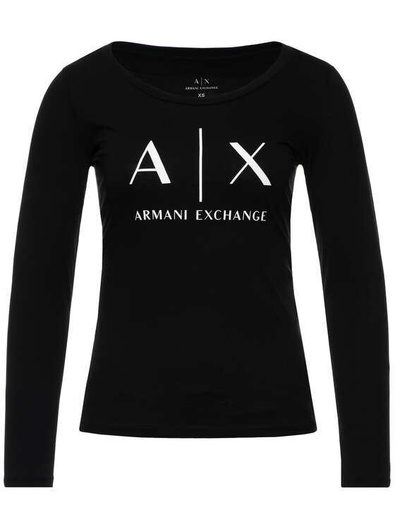 Armani Exchange Armani Exchange Bluzka 8NYTDG YJ16Z 1200 Czarny Regular Fit