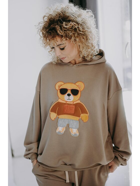 Bejbi Story Bejbi Story Bluza Bluza oversize Barry Teddy Brązowy Oversize