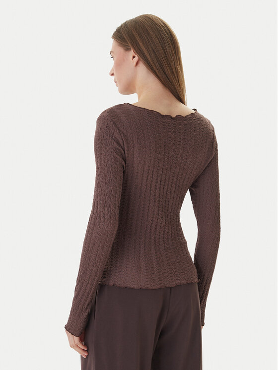 ONLY ONLY Μπλουζάκι Ella 15368469 Καφέ Slim Fit