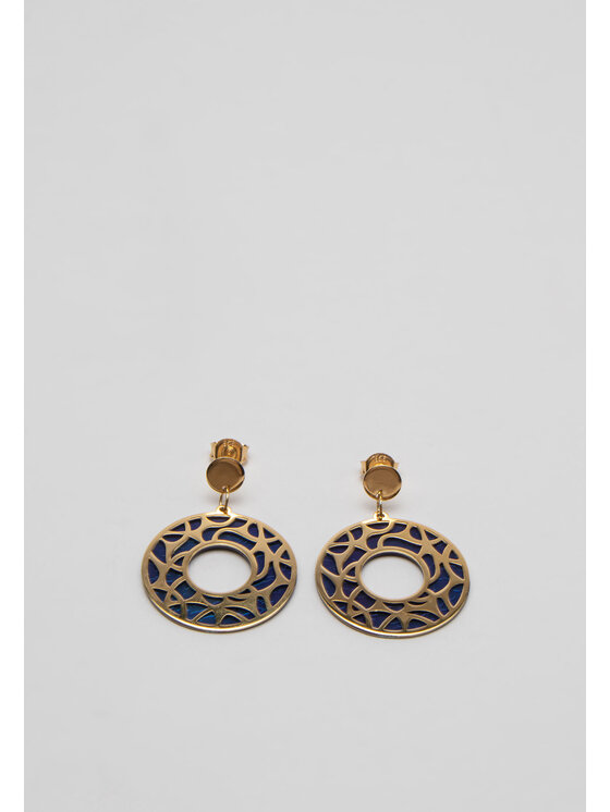 MARASIMSIM MARASIMSIM Náušnice Blue Orient Zlatá