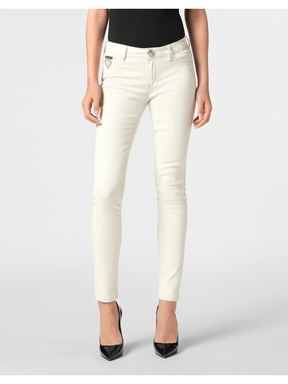 PHILIPP PLEIN PHILIPP PLEIN Jeansy 18941 Biały Jegging Fit