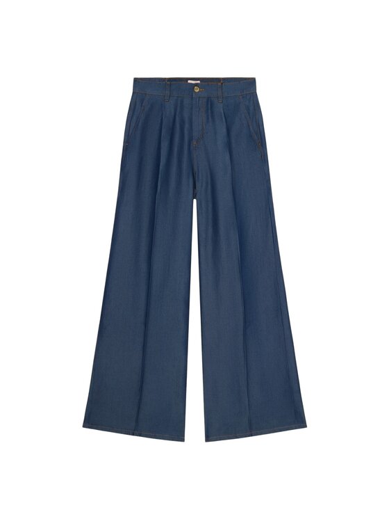 Oltre Oltre Jeansy P565R008517N034 Niebieski Baggy Fit