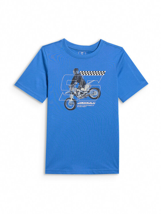 4F 4F T-Shirt ESPORTS RACING Niebieski Regular Fit