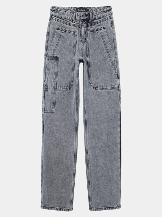 Desigual Desigual Jeans hlače Mackenzie 24SWDD56 Siva Straight Fit