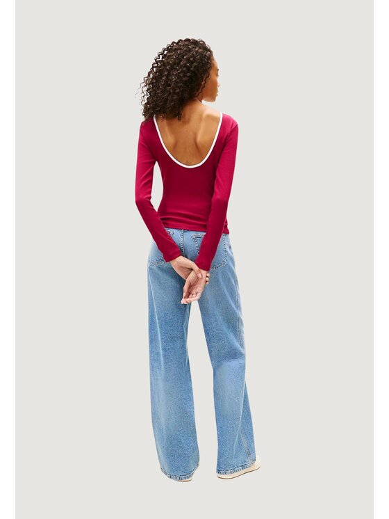 Tommy Jeans Tommy Jeans T-shirt DW0DW21839 Bordeaux Casual Fit