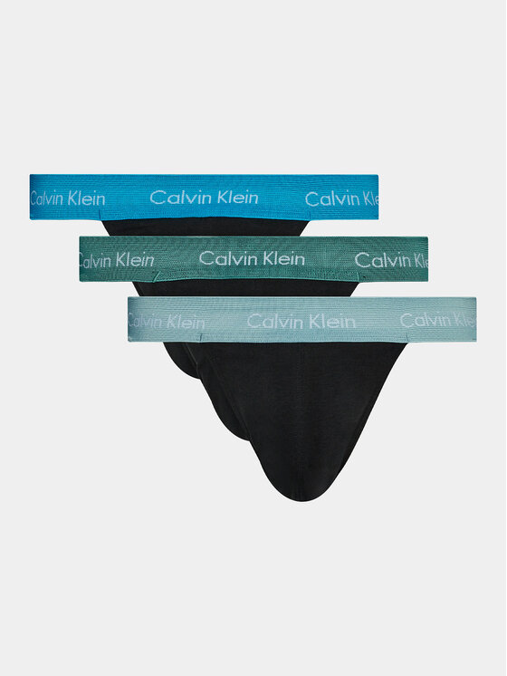 Calvin Klein Underwear 3 pāru Jock Strap īso slip apakšbikšu komplekts 000NB3363A Melns