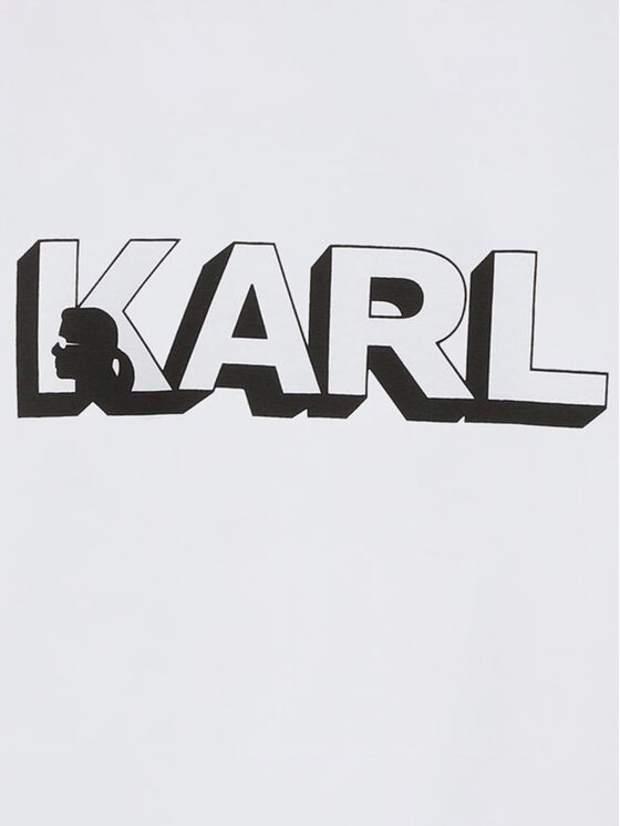 Karl Lagerfeld Kids Karl Lagerfeld Kids Tricou Z30254 D Alb Regular Fit