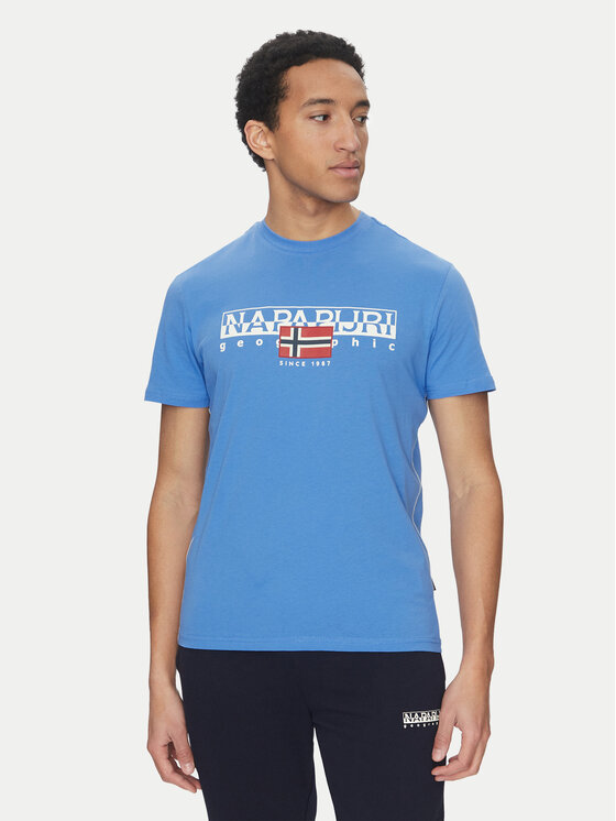Napapijri Napapijri T-Shirt S-Aylmer NP0A4HTO Modrá Regular Fit