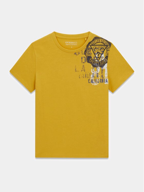 Guess Kids Guess Kids T-Shirt 183143 Żółty Classic Fit