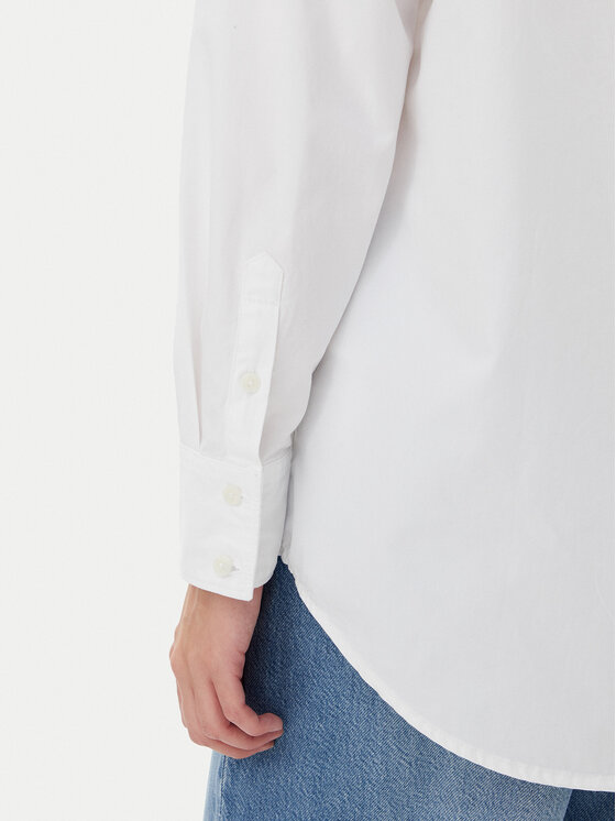 Guess Jeans Guess Jeans Риза W4YH22 WGCF1 Бял Relaxed Fit