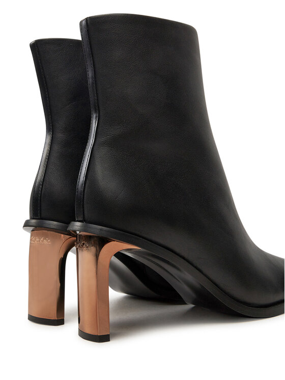 Calvin Klein Calvin Klein Botine Ankle Boot 70 Lth HW0HW02092 Negru
