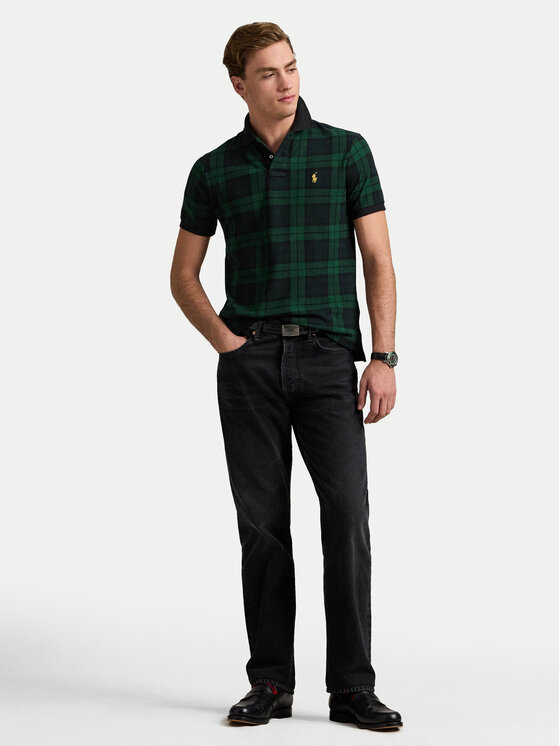Polo Ralph Lauren Polo Ralph Lauren Polo majica 710962013001 Zelena Custom Slim Fit