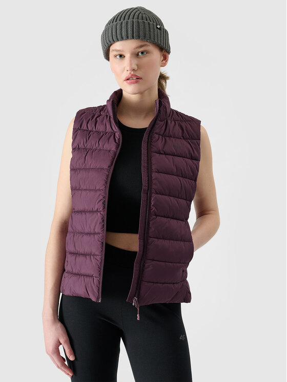 4F 4F Kamizelka BASIC+ Fioletowy Slim Fit