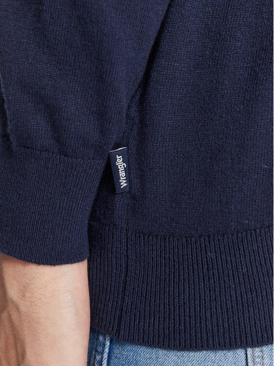 Wrangler Wrangler Sweter Crewneck W8A02P114 112132345 Granatowy Regular Fit