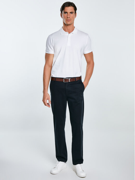 BIG STAR BIG STAR Chinosy TREVOR Czarny Slim Fit
