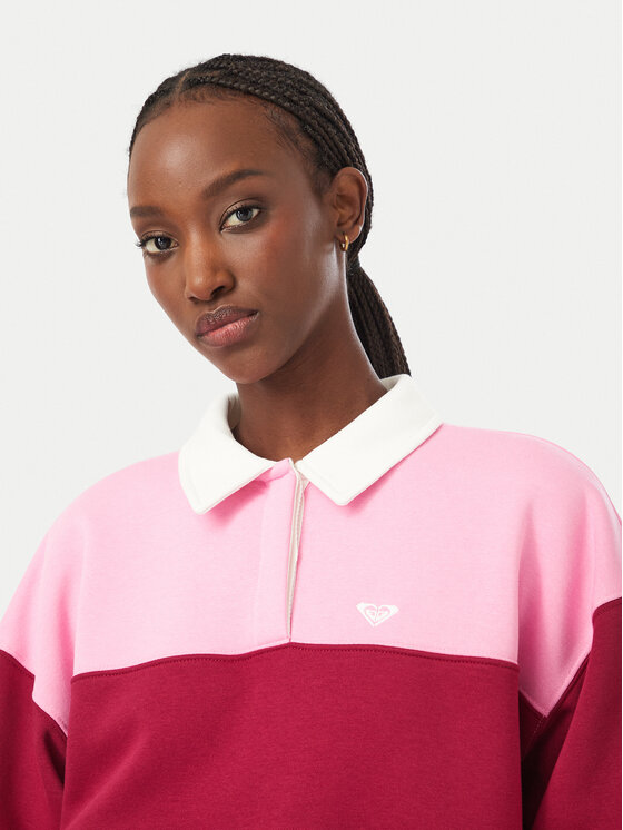 Roxy Roxy Суитшърт Lineup ERJFT05113 Розов Oversize