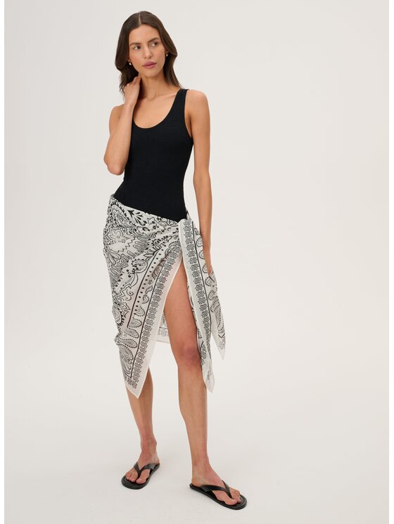 LEBRAND LEBRAND Pareo Riviera Kremowy