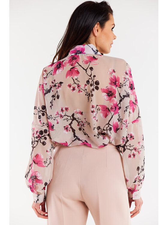 Awama Awama Sukienka letnia A513 Kolorowy Basic Fit