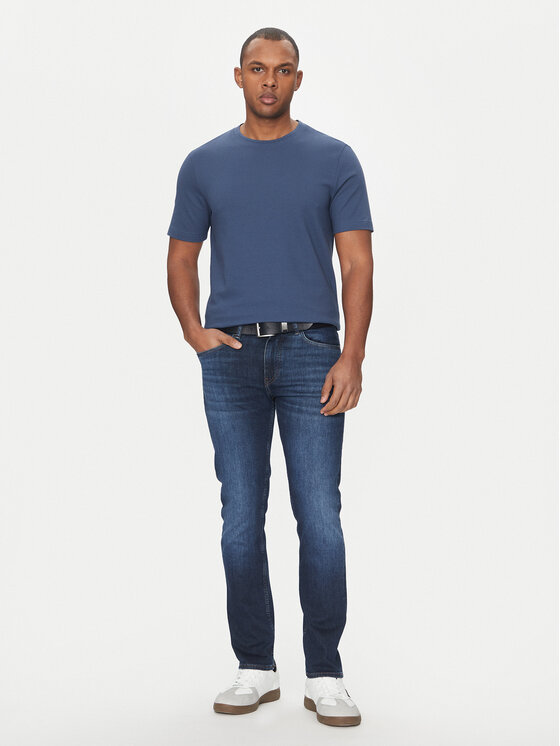 BOSS BOSS Tričko Tiburt 240 50452680 Modrá Regular Fit
