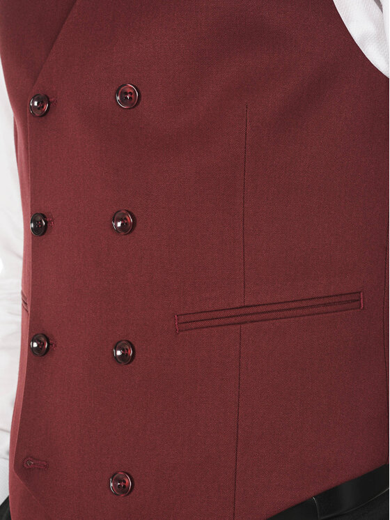 Evenemen Evenemen Kamizelka Boston 4 Bordowy Slim Fit