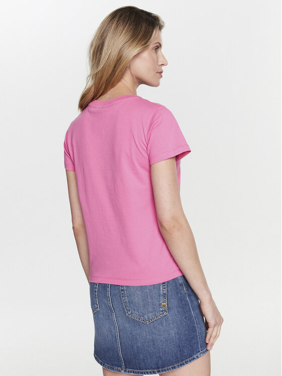 Pinko Pinko T-Shirt 100373 A0KP Różowy Regular Fit