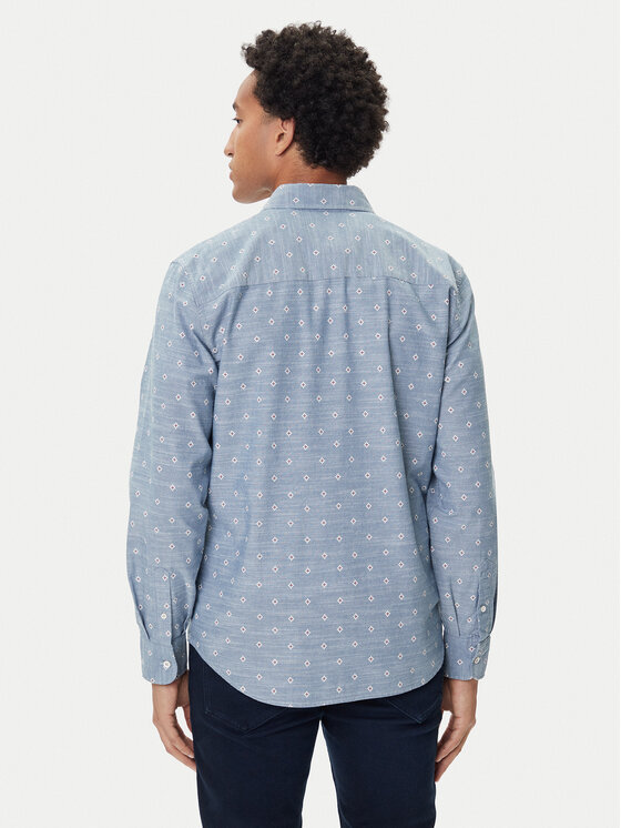 Mustang Mustang Camicia Elmore 1016948 Celeste Regular Fit