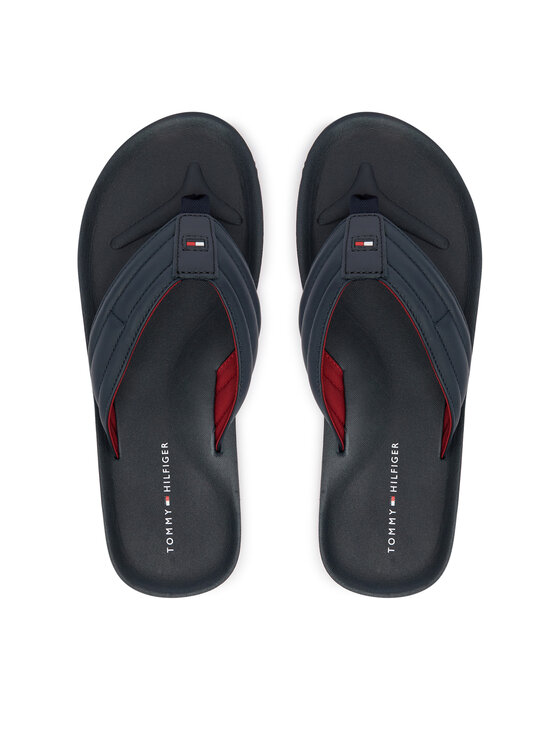 Tommy Hilfiger Tommy Hilfiger Japonki Hilfiger Padded Beach Sandal FM0FM05801 Granatowy
