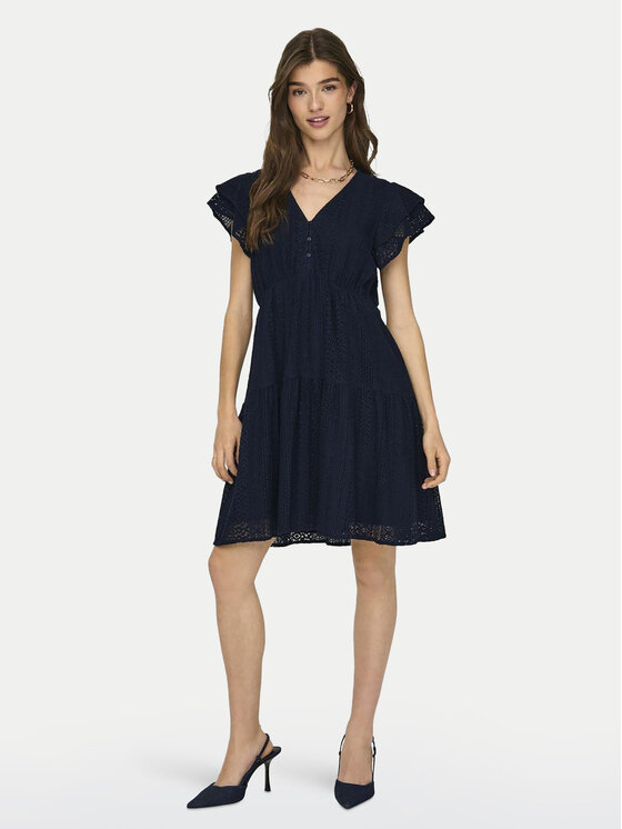 ONLY ONLY Letní šaty Helena 15303058 Tmavomodrá Regular Fit