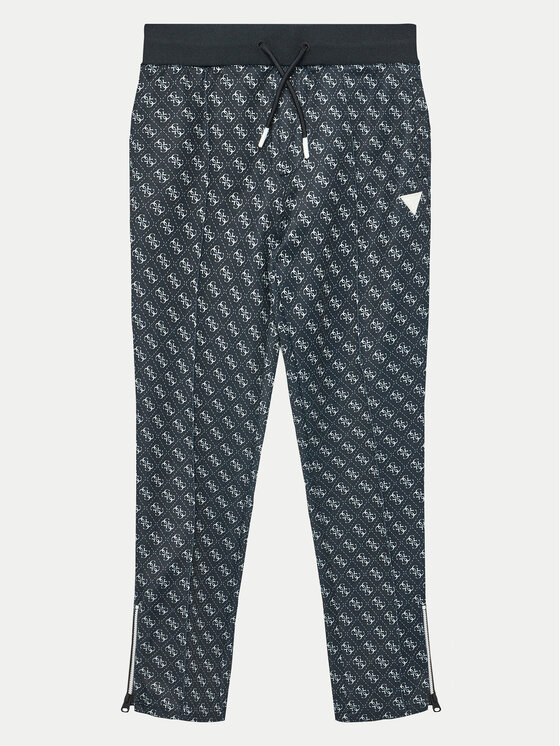 Guess Teplákové nohavice L4YQ18 FL04Q Čierna Relaxed Fit