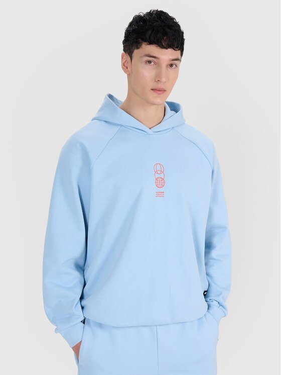 4F 4F Μπλούζα 4FRSS25TSWSM2111-34S Μπλε Regular Fit
