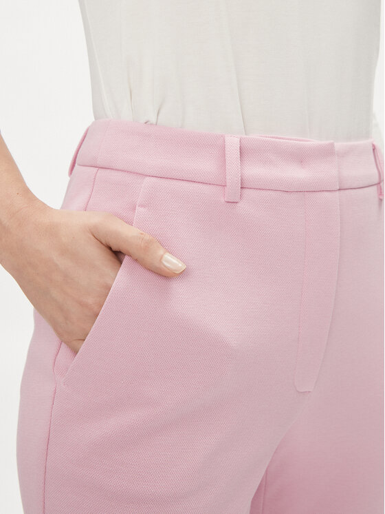 Weekend Max Mara Weekend Max Mara Pantaloni di tessuto Basco 2415781051 Rosa Straight Leg