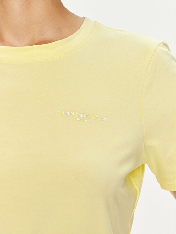 Tommy Hilfiger Tommy Hilfiger T-shirt 1985 WW0WW37877 Giallo Regular Fit