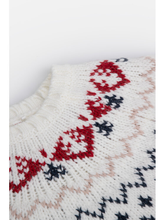 Coccodrillo Coccodrillo Sweter ZC3172102EJG-003 Écru Regular Fit