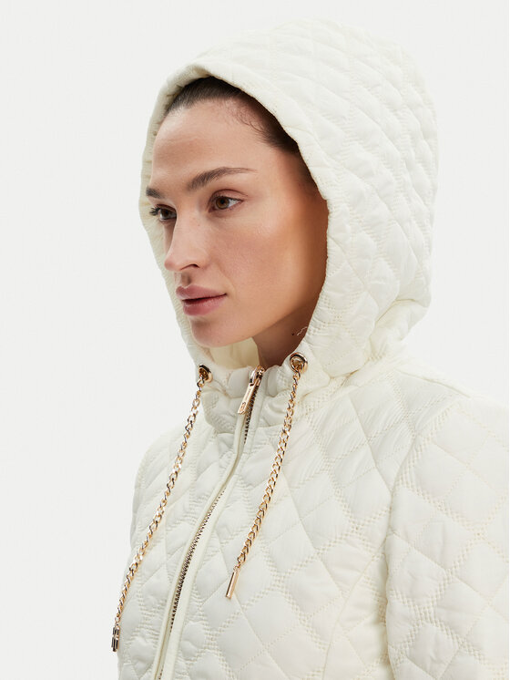 Fracomina Fracomina Demisezoninė striukė FR25SC3001O42301 Écru Slim Fit
