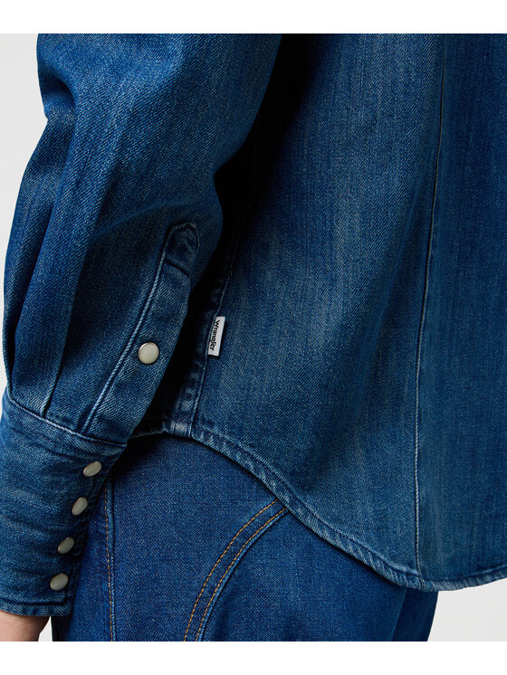 Wrangler Wrangler Koszula jeansowa 112370794 Granatowy Regular Fit