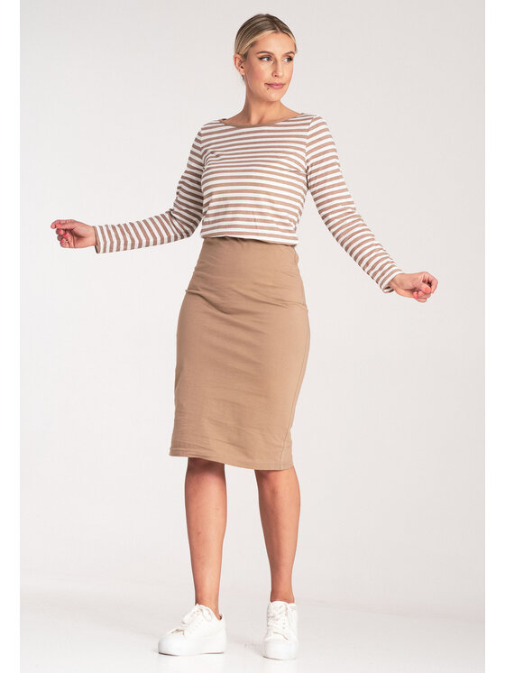FIGL FIGL Každodenné šaty M1057 Béžová Regular Fit