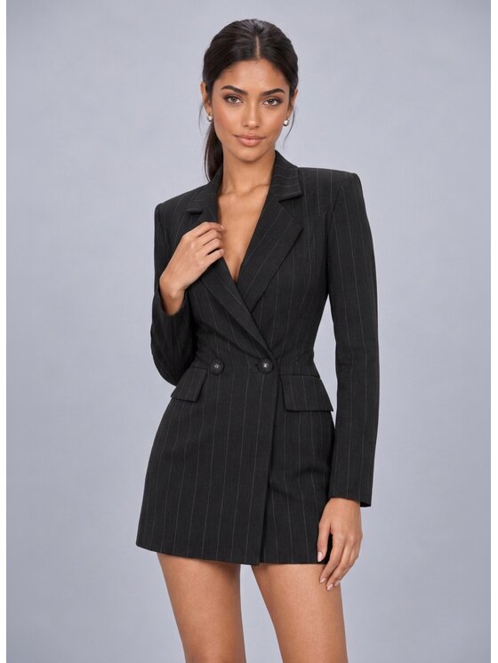 Love Saints Love Saints Marynarka L26WF-3Z-K04 Czarny Slim Fit
