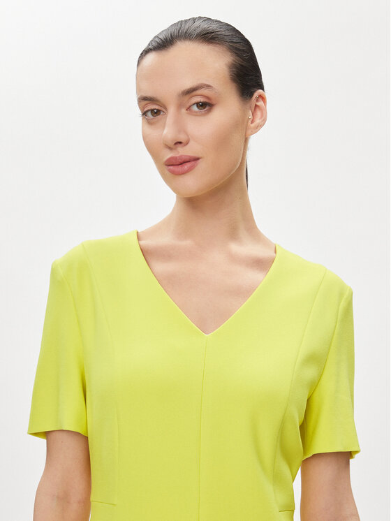 BOSS Boss Igapäevane kleit Damaisa 50490044 Kollane Slim Fit