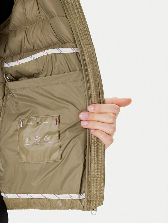Tommy Hilfiger Tommy Hilfiger Vatovaná bunda WW0WW46788 Khaki Regular Fit